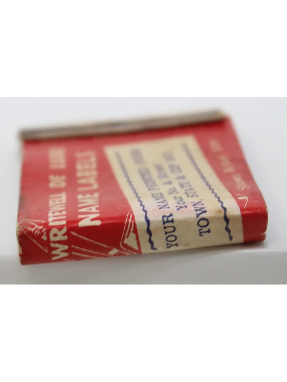 Vintage Matchbook Writewell De Luxe Name Labels DD Bean & Sons Match Carolina In